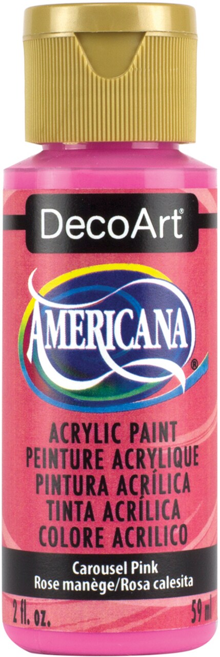 DecoArt Americana Acrylic Paint 2oz-Carousel Pink - Semi-Opaque